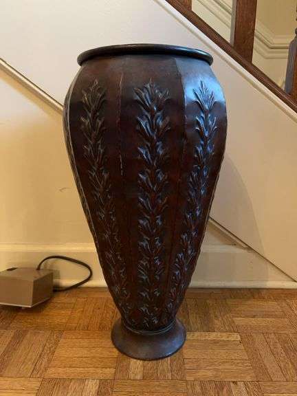 Decorative metal umbrella stand…..21-1/2” tall image