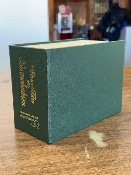 NIB Winter Tales of the Snowbabies “Down The Hill We Go” bisque porcelain figurine image