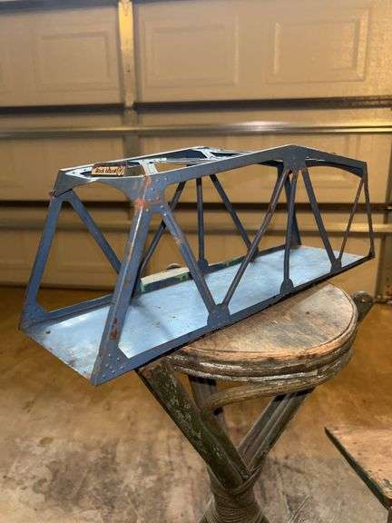 Vintage Marx O-gauge pressed steel model train trestle Rock Island bridge image