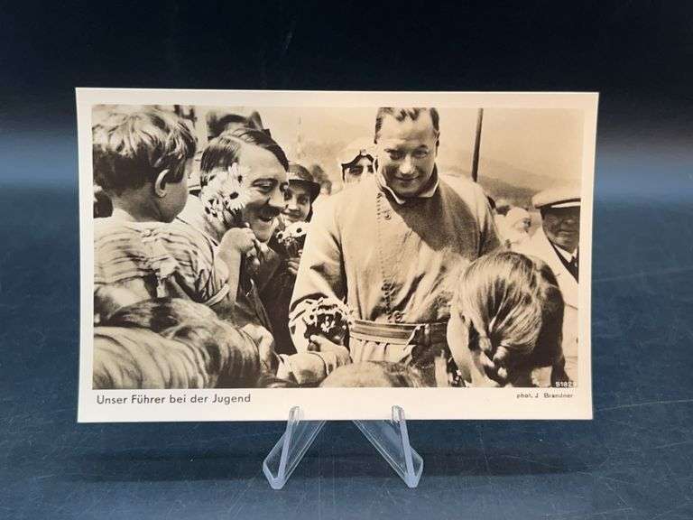 Rare outstanding Adolf Hitler Photo (circa 1930s) - this is the choice Hitler early with children and is one of the most desirable images - certified by The Gettysburg Museum of History with COA and other supporting paperwork image