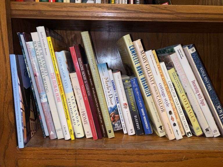 Shelf of books…..crafting, decorating, floral arrangements and more image