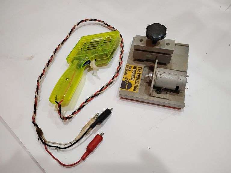 Slot Car Controller Electronic, Professor Motor Brand and Tire Razor Trying Machine. Used, untested image