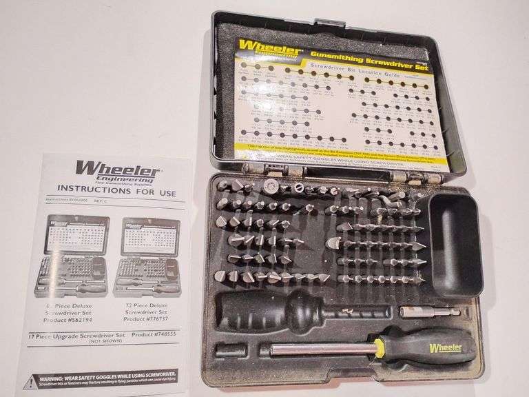 Wheeler 89 Piece Deluxe Screwdriver Set, used, missing one bit, one screwdriver. image
