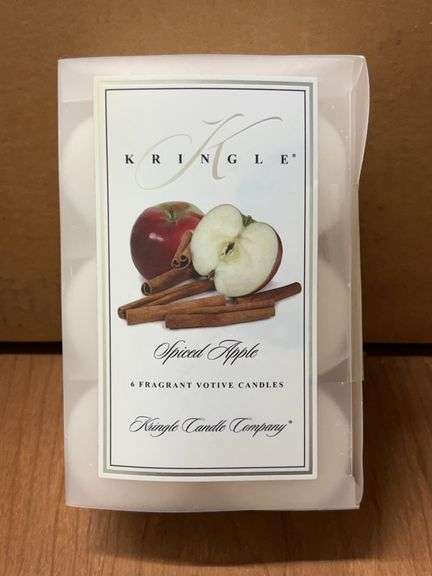 Box of (6) NEW Kringle Candle votives…..Spiced Apple scent image