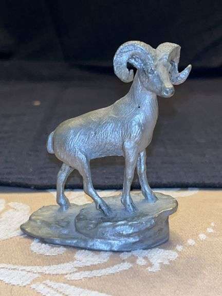 Handcrafted pewter ram…..3-1/2” tall image