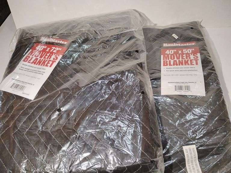2 Mover's Blankets, 1 - 40" x 50", and 1 - 40" x 72" image