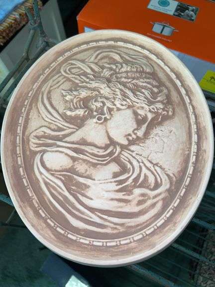 Victorian Woman Oval Cameo Wall Sculpture from Lost National Casting Co. image