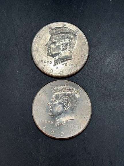 (2) 2009 Kennedy Half Dollars…..1 is mint mark D and 1 is mint mark P image