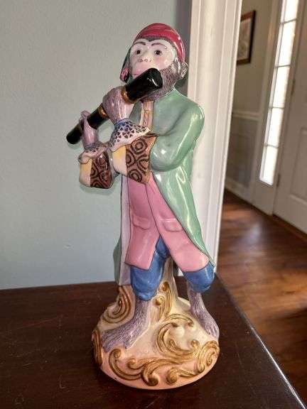 Vintage Andrea by Sadek Porcelain Musician Monkey…..13-1/2” tall image