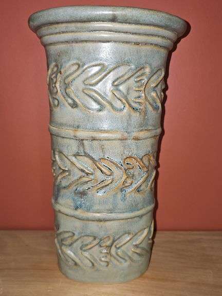 Katie Dann pottery vase. 12.25 in tall. image
