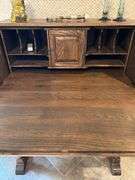 Vintage Ethan Allen Jacobean Style Oak Drop Front Desk…..32 x 18-3/4 x 41 tall