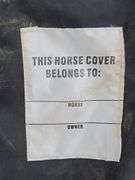 Judy's tack shop canvas horse blanket SEE PICS FOR DETAILS OF CONDITION...