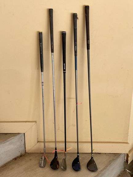Selection of (5) golf clubs (see pics for styles)