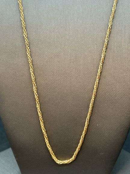 14K yellow gold 18” rope chain…..5 grams….marked 585
