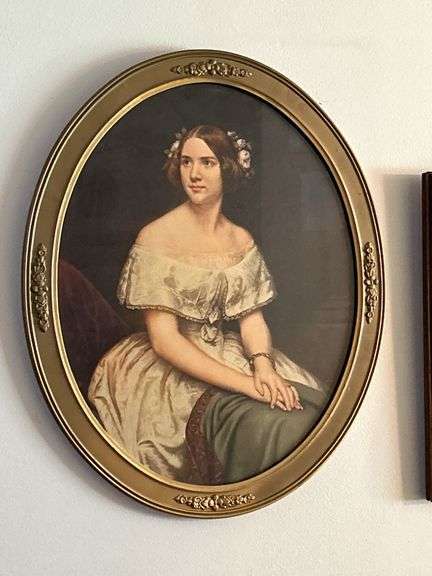 Jenny Lind - Swedish Nightingale 1930's Portrait In nice oval frame…..18-1/2 x 22-1/2 image