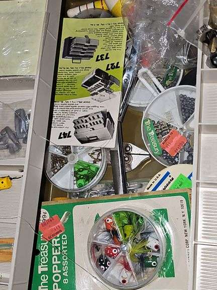 Tackle box and contents.