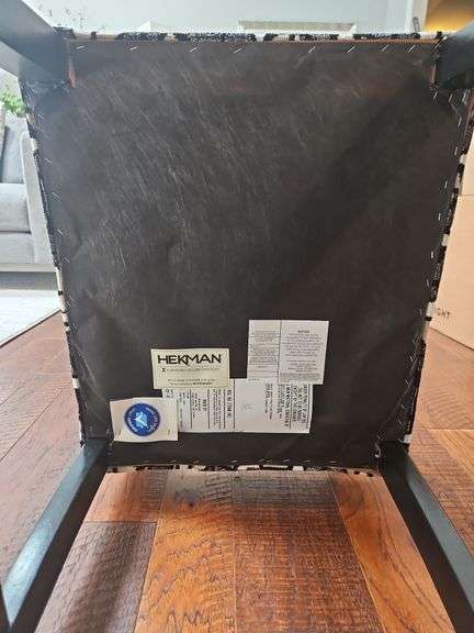 Beautiful Like New Heckman upholstered barstool 20" w x 19" seat d x 16" seat back h x 29" seat h x 44" total h...