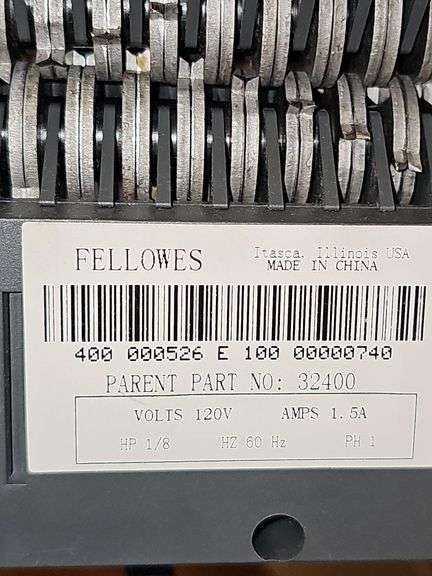 Fellowes P400C paper shredder. Works.