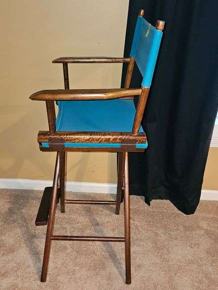 Bar height folding directors chair.