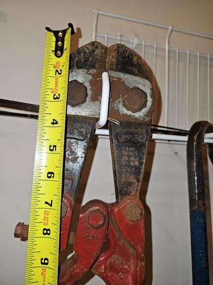 Crowbar and very large bolt cutters.