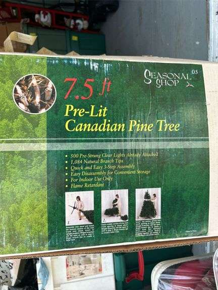 Hobby Lobby 7.5 ft pre-lit Canadian Pint Tree….not tested but seller states it is complete and functions as it should