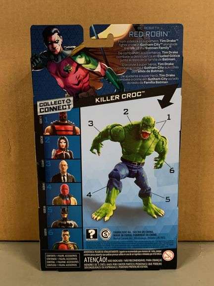 DC COMICS Multiverse RED ROBIN action figure with Collect & Connect Killer Croc