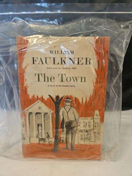 Vintage "The Town a novel of the Snopes family" by William Faulkner 1957 version w/very nice in-tact book jacket...