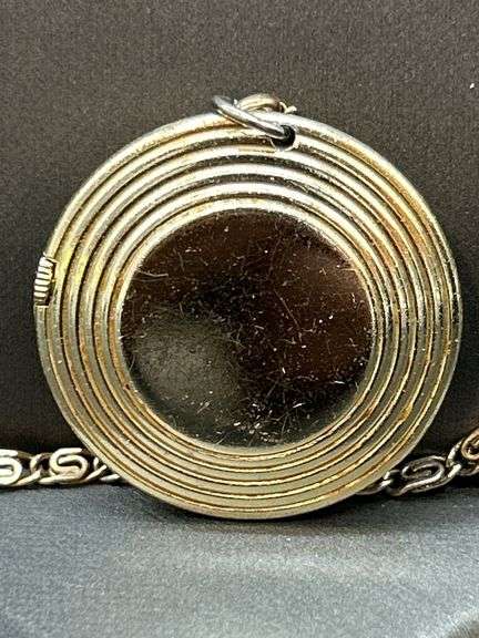 12” Link chain with Sheffield Shock Resistant Antimagnetic Watch pendant…..winds but does not run