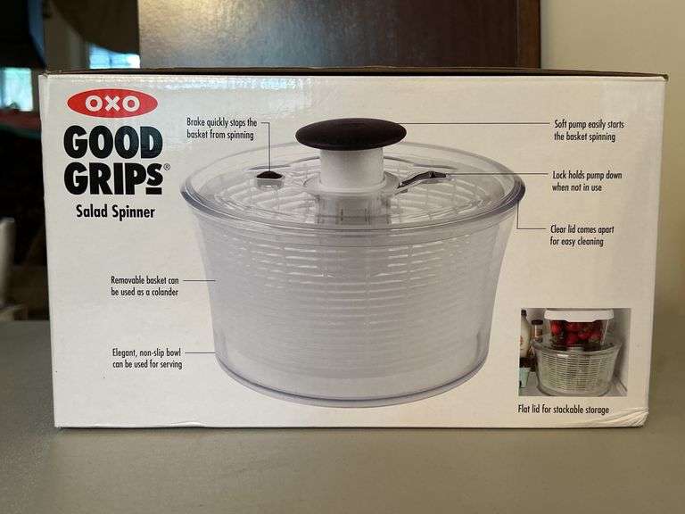 (2) NIB Salad Spinners…..OXO Good Grips brand and MIU brand