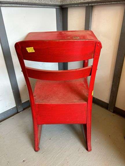 Antique child’s wooden desk…..20w x 25 deep x 26-1/2 tall
