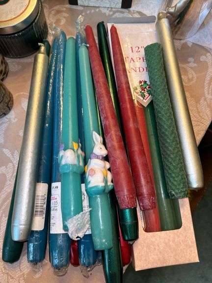 Very nice selection of candles and accessories…..most are new
