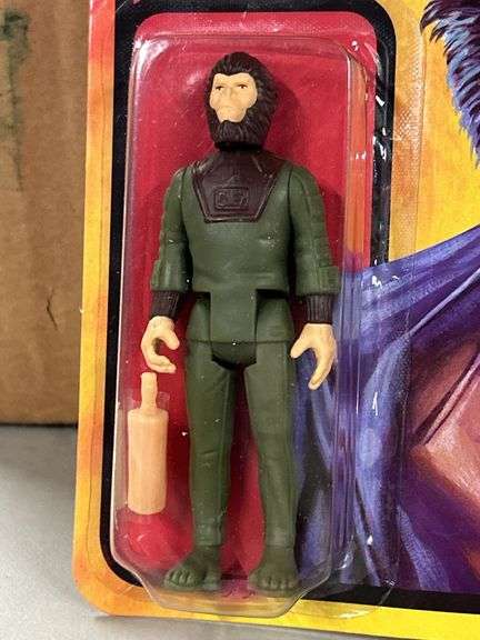 (2) Planet of the Apes action figures CORNELIUS and TAYLOR……(1) Star Wars Return of the Jedi KLAATU action figure…..blister packs are loose on 2 of them