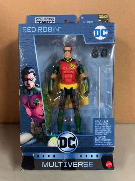 DC COMICS Multiverse RED ROBIN action figure with Collect & Connect Killer Croc