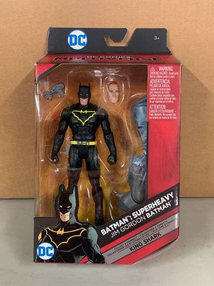 DC COMICS Multiverse BATMAN:SUPERHEAVY Jim Gordon Batman action figure with Collect & Connect KING SHARK