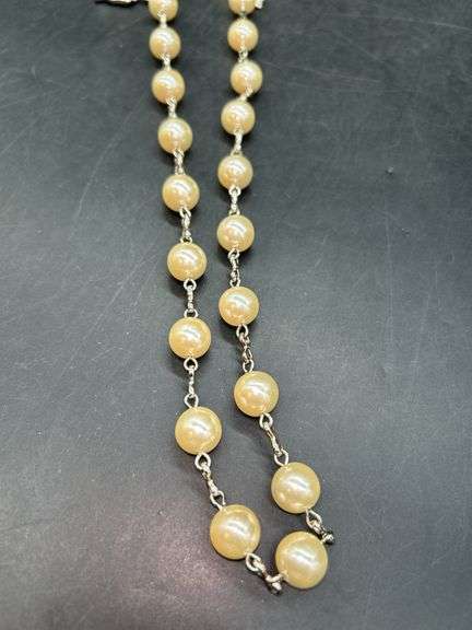Adjustable waist size iridescent pearl-like beaded belt with charms