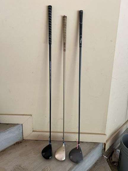 Selection of (3) golf clubs (see pics for styles)