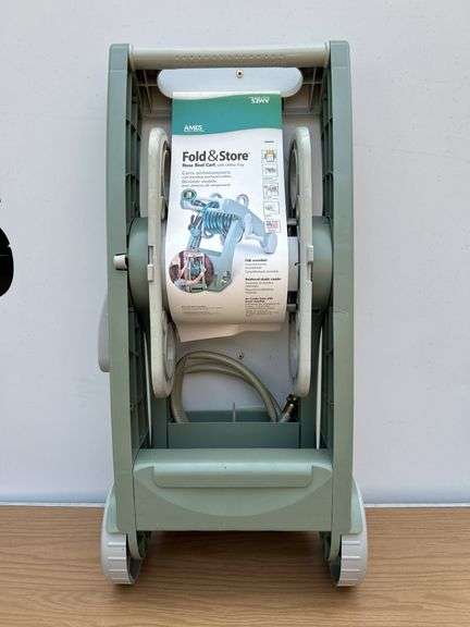 NEW AMES Fold & Store Hose Reel Cart