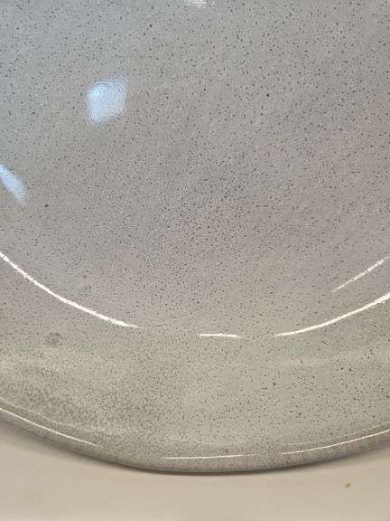 Like New Alex Marshall 12" Low Bowl in Speckled Blue STAND NOT INCLUDED...