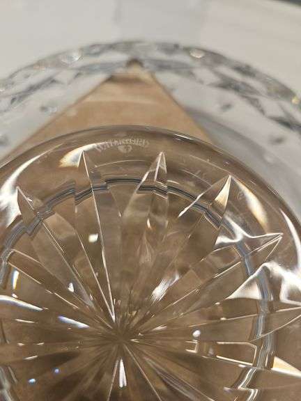 Vintage Like New Waterford "Lismore" Cut Crystal Footed Round Centerpiece Bowl 7.25" x 4.75"...