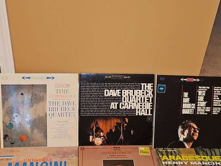 Grouping of albums by Henry Mancini, Dave Brubeck.