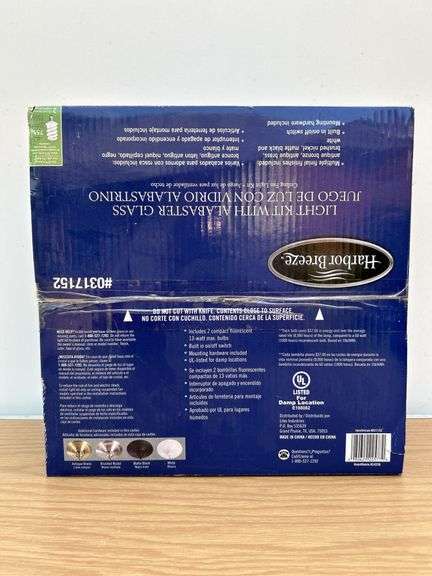 NIB Harbor Breeze Light Kit with Alabaster Glass…..box is sealed