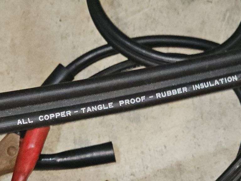 Good set of booster cables and a self-powered multi-band radio. Radio is never been used and never out of the box.