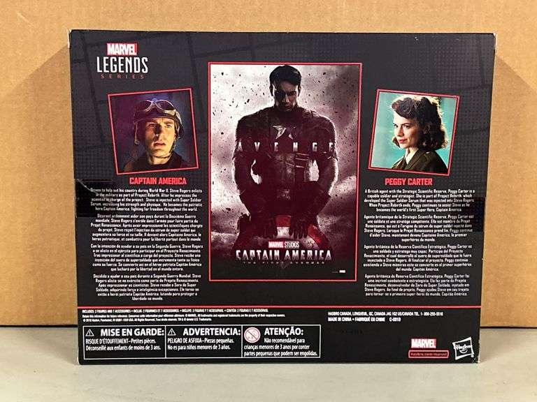 Marvel Legends Series CAPTAIN AMERICA THE FIRST AVENGER with PEGGY CARTER action figures