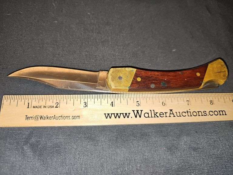 Schrade lock blade knife and leather case
