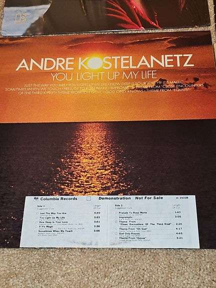 Grouping of albums by Judy Collins, the Kingston trio, Andre Kostelanetz, Ray Conniff, and more.