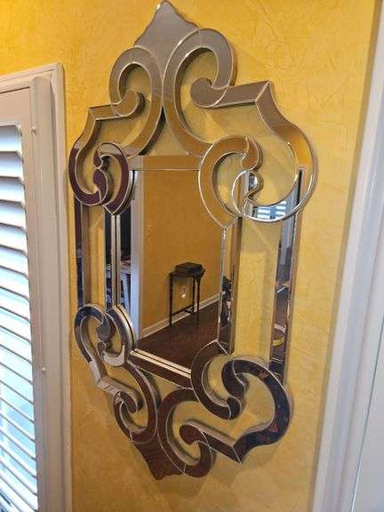 Gorgeous large decorative hanging wall mirror 27x46...