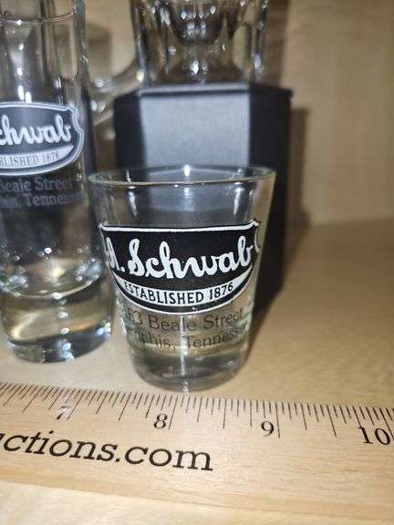 Collection of very unique A. Schwab of Memphis barware items all in excellent condition...