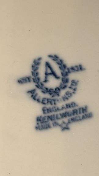 (3) Vintage Allerton’s Kenilworth English 8” Salad Plate…..no chips or cracks…..makers mark on back is blurry, as well as pattern