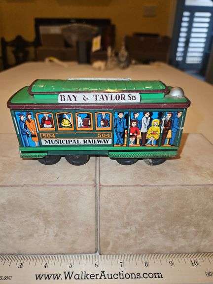 Vintage Powell & Mason/Bay & Taylor #504 tin toy cable car in very good vintage condition...