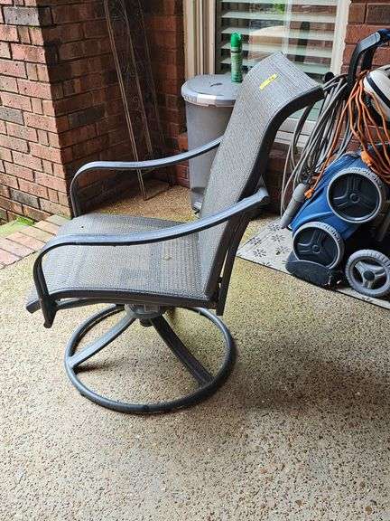 Spring action outdoor rocker.